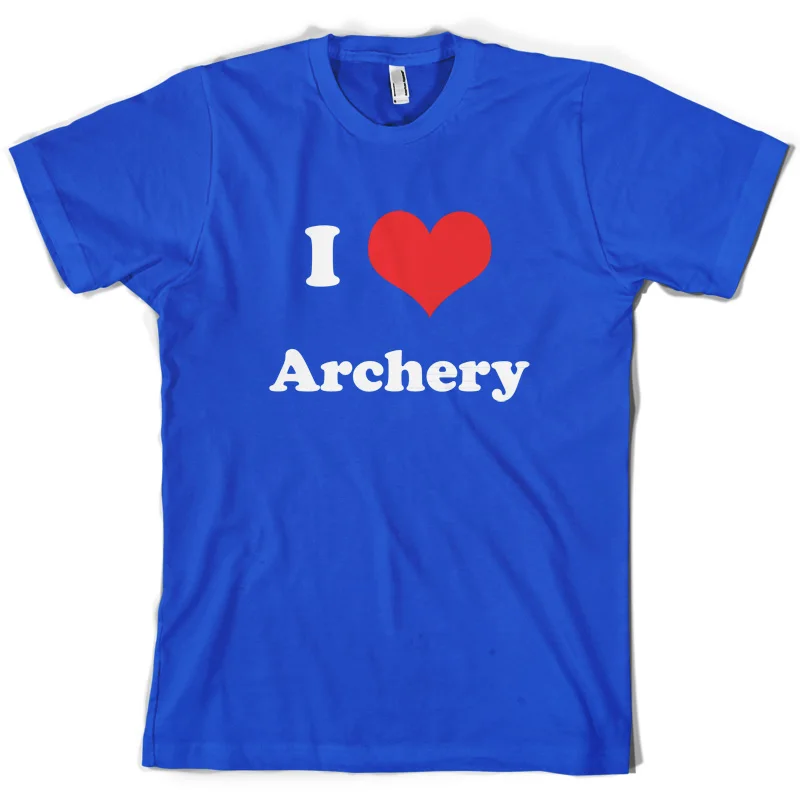 I Love Archery Мужская футболка 10 цветов оборудование подарок с принтом мужские