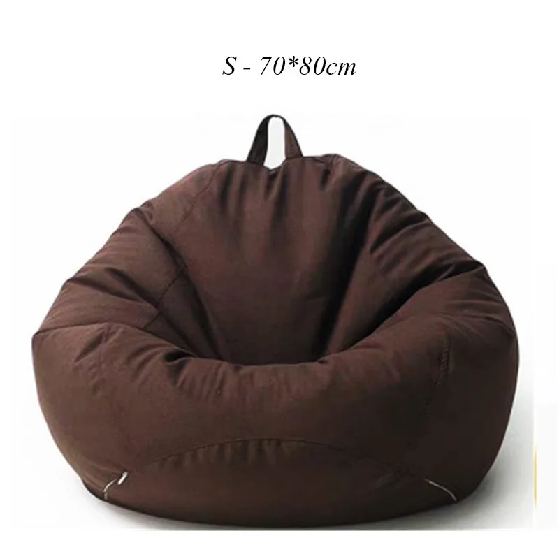 Ленивый мешок Puf Beanbags накладка на стул без наполнителя puff Asiento Pouf диван Cama Divano Poef Bean Boozled Cadeiras Sillones Pufa - Цвет: S-70x80