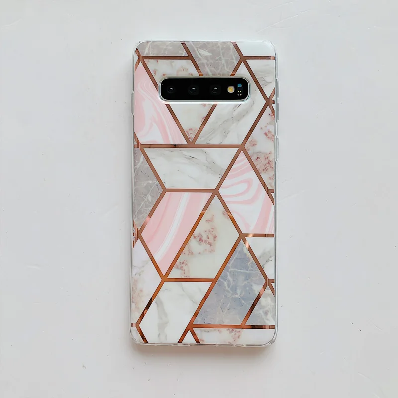 Art Flowers Marble Case For Samsung A40 A50 A70 Cover For Samsung S10E S10 S9 S8 Plus Silicone TPU Case Flower Soft Silicon - Цвет: C