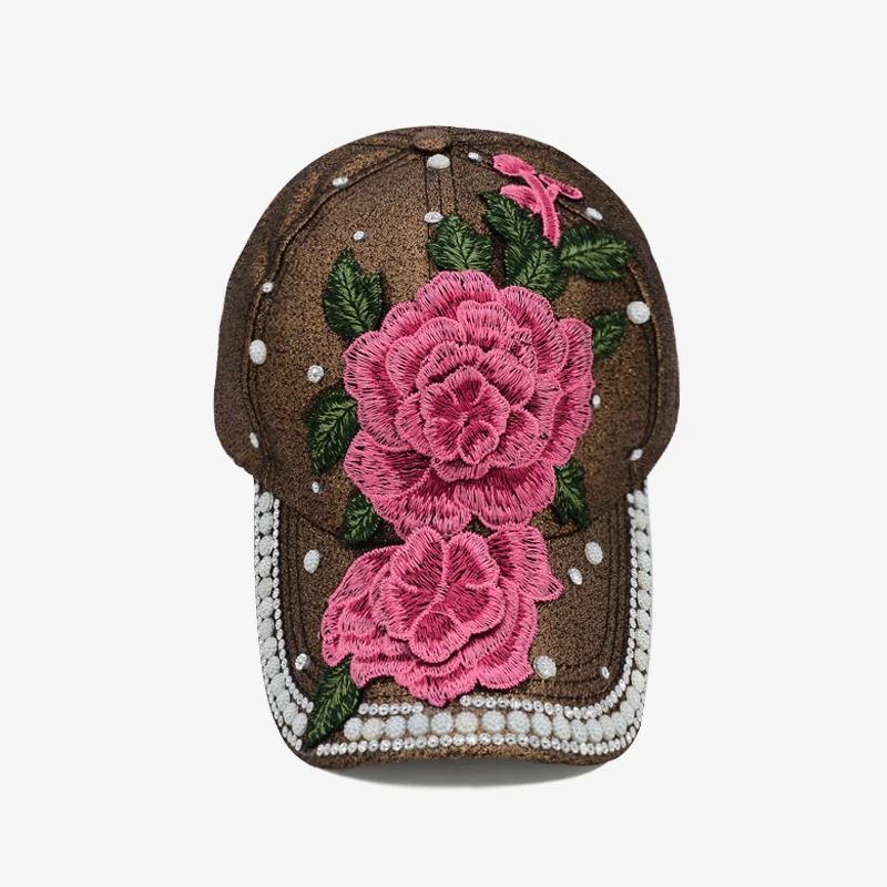 COKK Женская Бейсболка вышитая цветочными бусинами Шляпа Snapback вечерние летняя