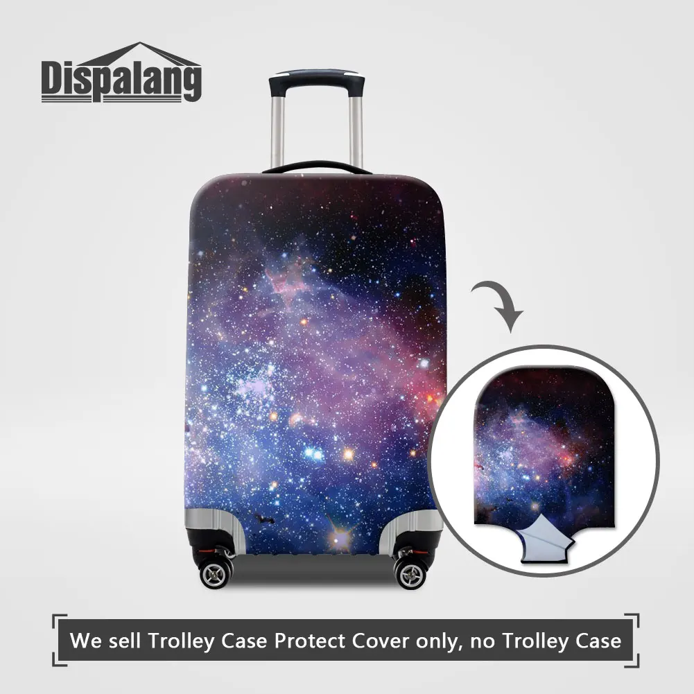 Чехол Dispalang Galaxy Suit, чехол на колесиках, Вселенная, Космический багаж, защитный чехол для 18-32 дюймов, защита от пыли, водонепроницаемые защитные чехлы - Цвет: Светло-голубой