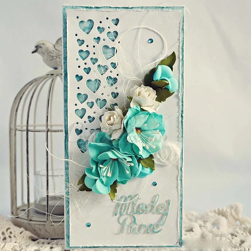 Металлические Вырубные штампы AddyCraft вырезанные с сердцами фон для скрапбукинга