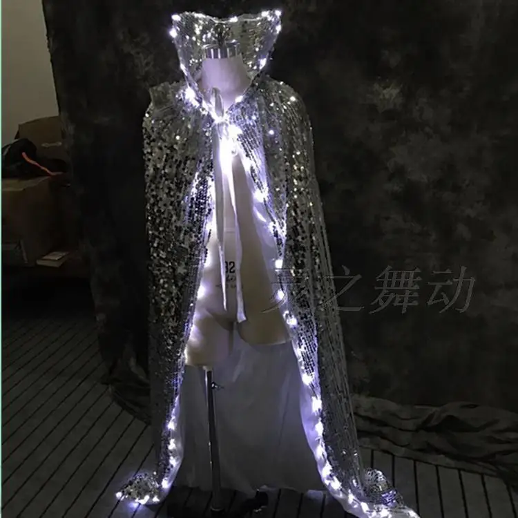 Бесплатная доставка светящаяся накидка для костюма светодиодное освещение