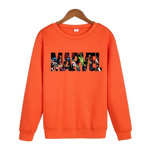 Толстовки Hombre MARVEL Sudaderas в стиле хип-хоп для мужчин s/Madam бренд с буквенным принтом пуловер с капюшоном Толстовка приталенная мужская Толстовка - Цвет: 1350range