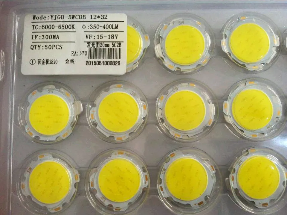 10 шт./лот COB LED Мощный чистый белый теплый внешний источник света 3 Вт 5 7 300 мА
