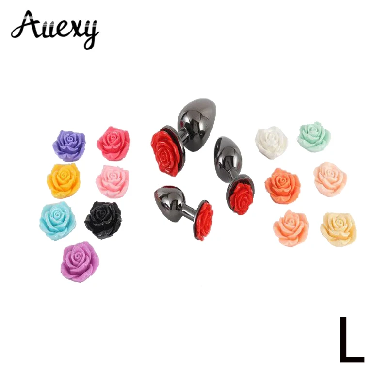 AUEXY розово черная большая Анальная пробка Металлические анальные пробки большие