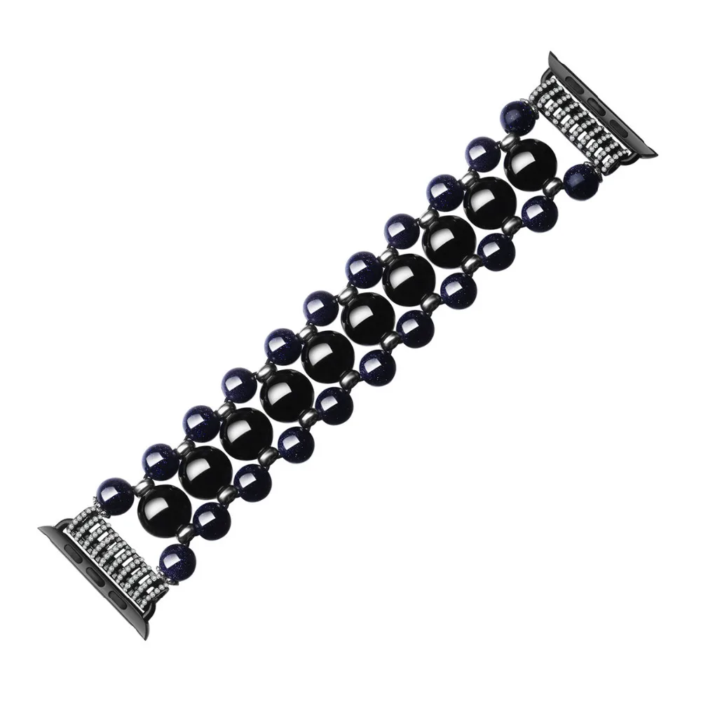 Ручной работы агат гематит дерево ремешок для Apple Watch 4 band iwatch series 5 3 2 correa мм 44 38 40