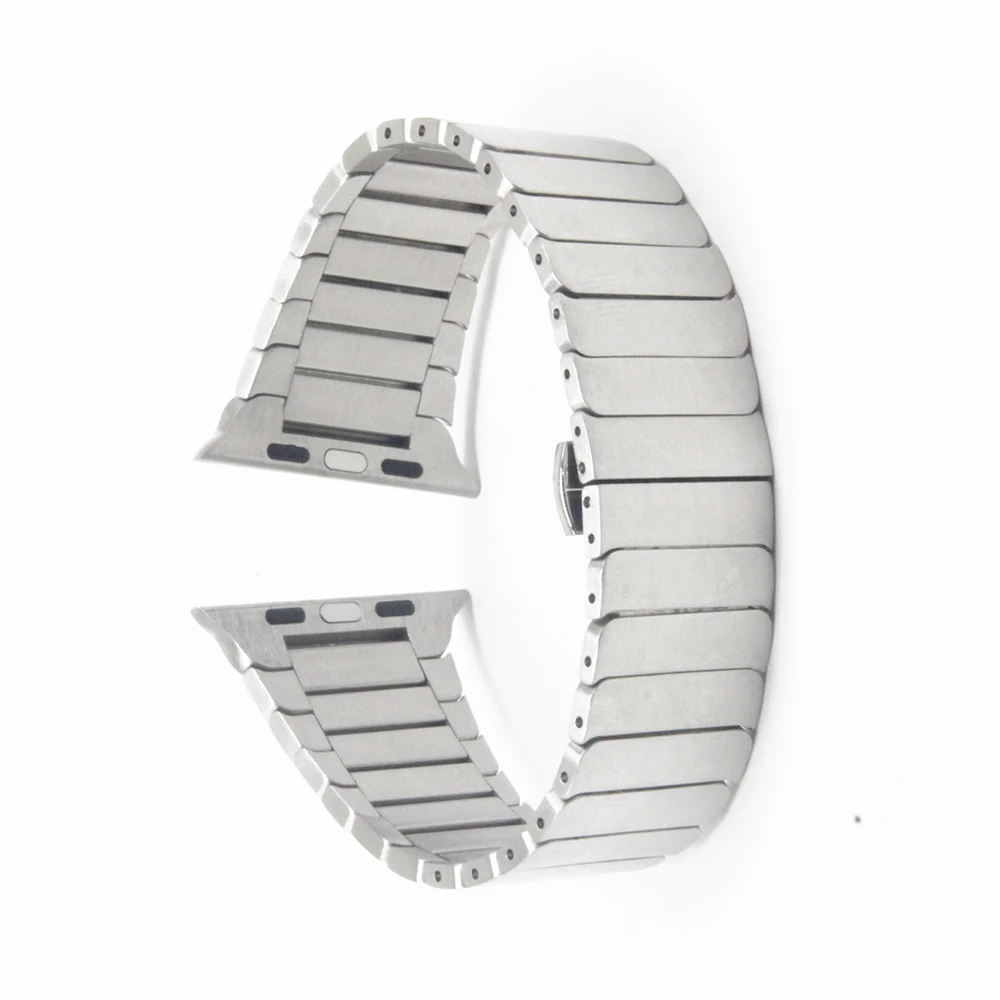 Stainless Steel Watchband for iWatch Apple Watch / Sport / Edittion 38mm 42mm Butterfly Buckle Strap Band Wrist Belt Bracelet