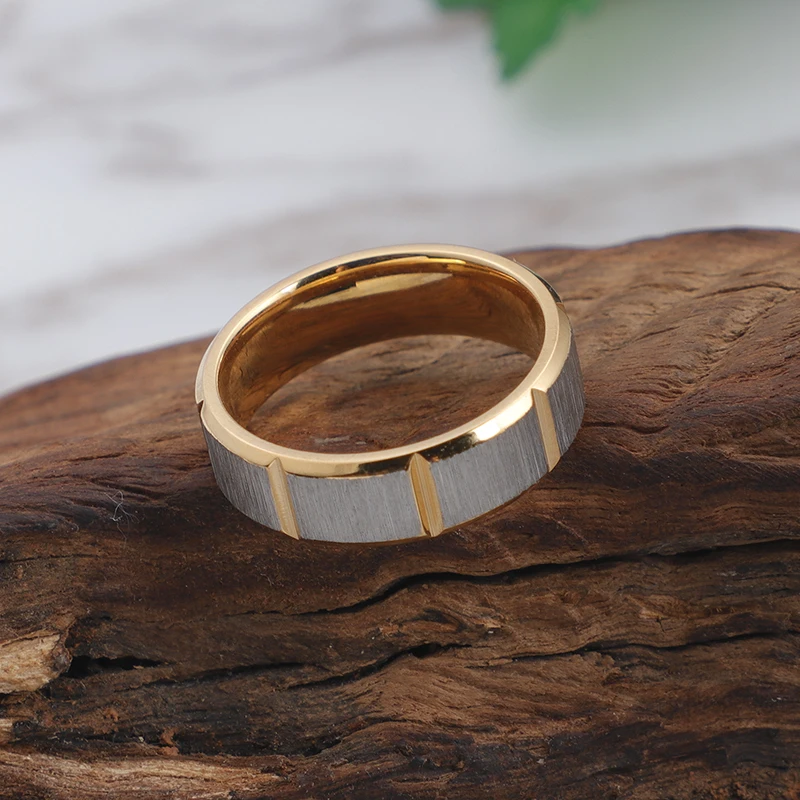 Мужское кольцо из матовой нержавеющей стали 6 мм | Украшения и аксессуары