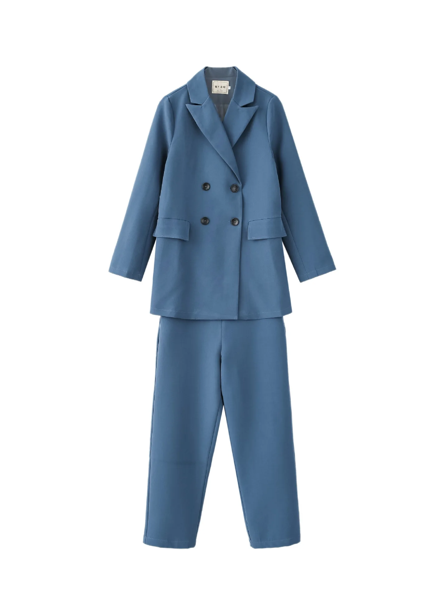 2019 осенний Новый комплект Женский темперамент элегантный сплошной цвет Дикий