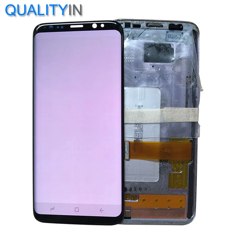 Для Samsung Galaxy S8/S8 PLUS G950 G955 сенсорный экран дигитайзер большой красный ожога тени ЖК