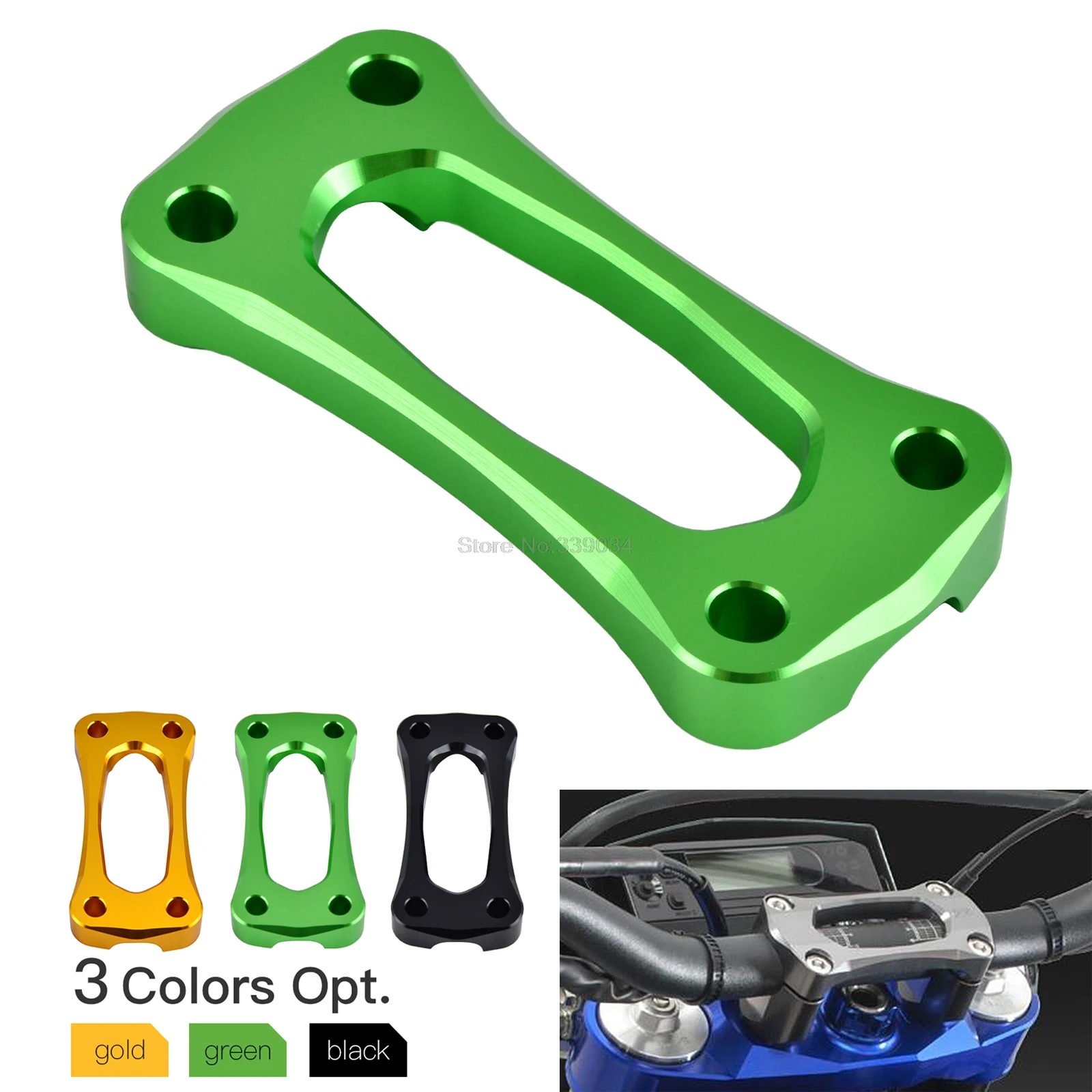 Зажим для верхней крышки руля 22 мм 7/8 дюйма Kawasaki KX 125 250 KX250F KX450F Suzuki RM RMZ250 DRZ400S DRZ400R
