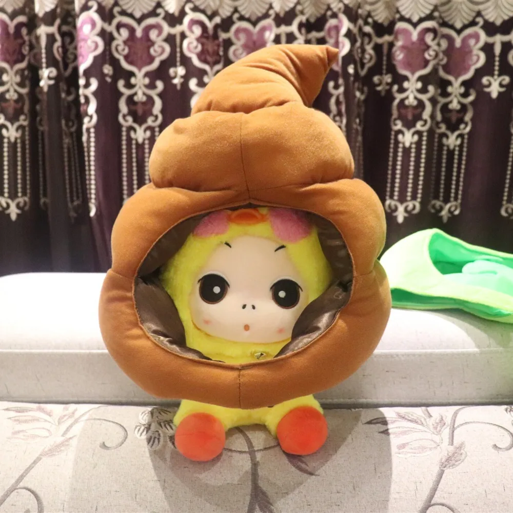 Candice guo плюшевая игрушка забавная головная шапка какал защитная подушка для офиса