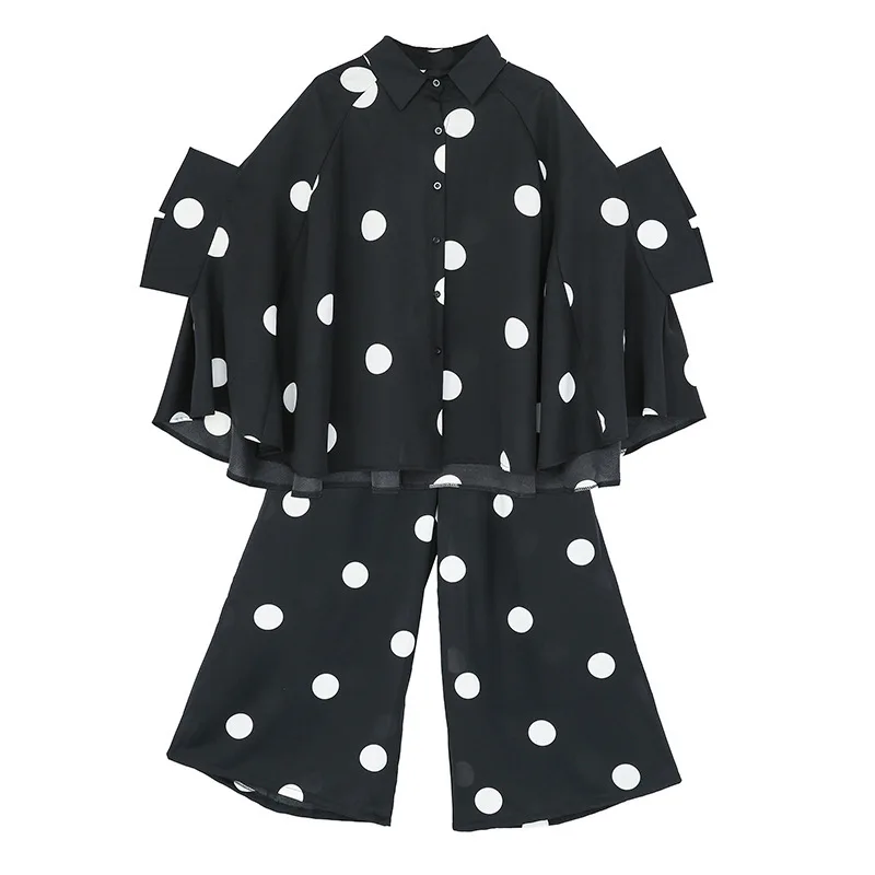 LANMREM/2019 Новая летняя модная женская одежда с отложным воротником рукавами