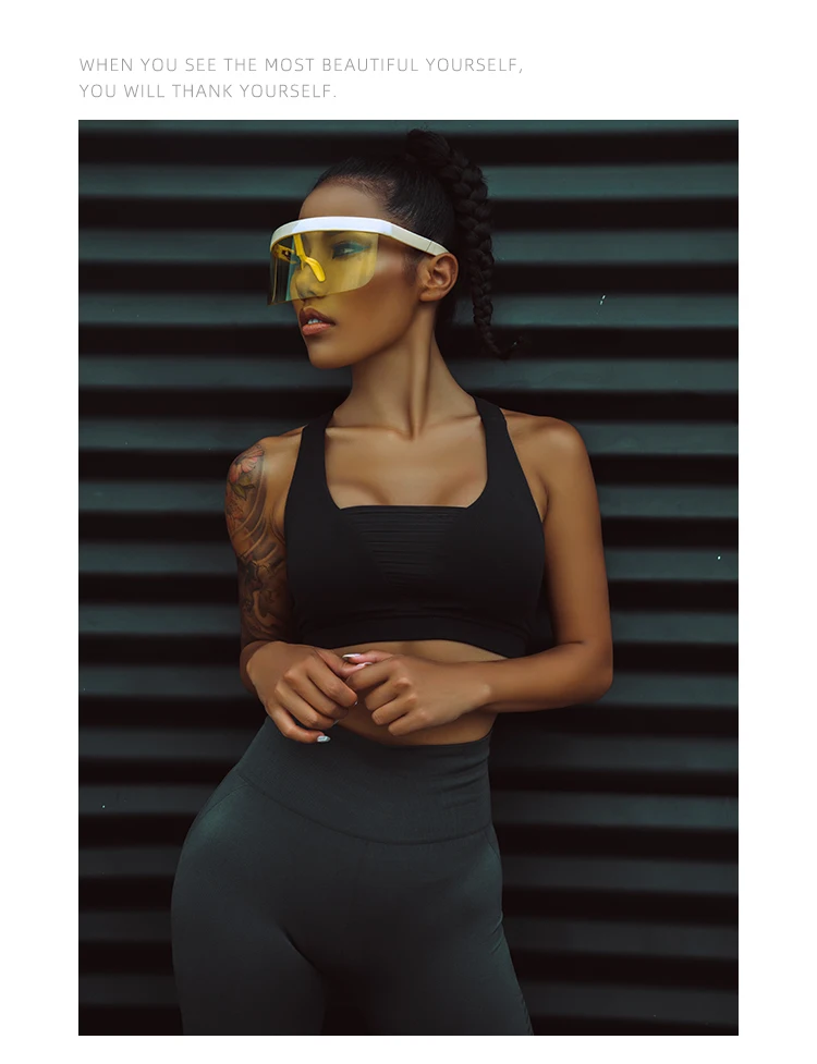 High-intensity Exercise Support Sports Bra Push up Chest Elastic Fabric Patchwork Fitness High impact Gym Yoga bra padded Top