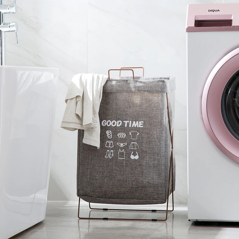 Fabric folding hamper dirty clothes storage basket portable bathroom large waterproof laundry home Organizer mx2251639 | Дом и сад
