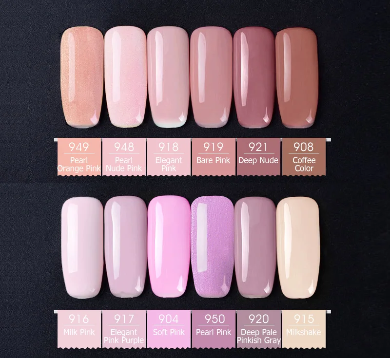 12pcs Nude Series 12шт* 7,5 мл VENALISA гель-лак Быстрая в Россию Main Area Nail Art Manicure 60 цветов Soak Off LED UV Gel Nail Polish - Цвет: 12pcs Nude Series