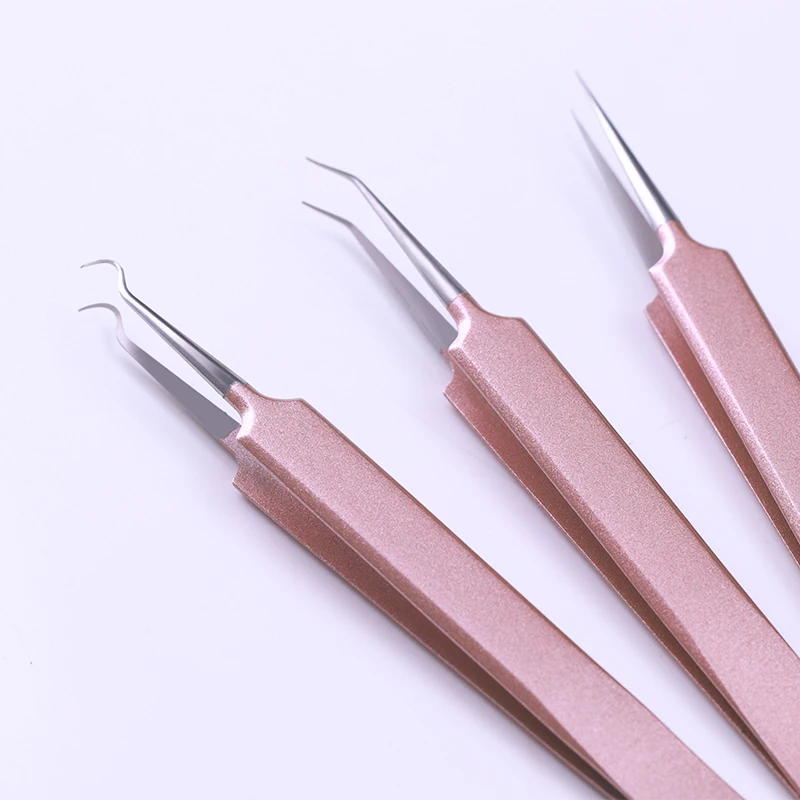 Средство для удаления угрей и прыщей Comedone изогнутый Прямой пинцет из нержавеющей