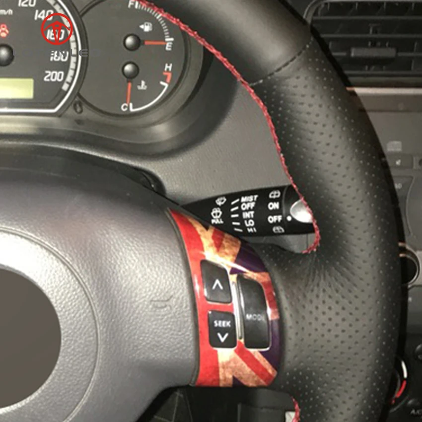 LQTENLEO черный из натуральной кожи DIY Ручная сшитая крышка рулевого колеса автомобиля для Suzuki Swift 2011 2012 2013