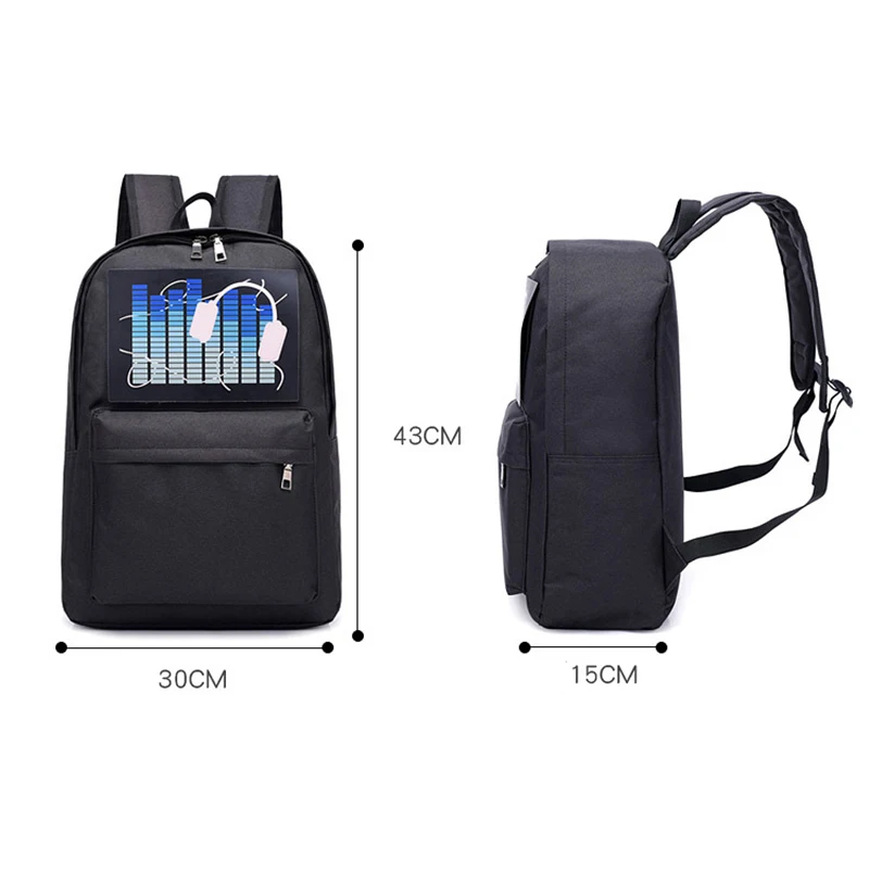 Intelligent Voice Control Cool Flashing Light Backpack For Teenager School Bags Weekend Travel Nylon Laptop | Багаж и сумки