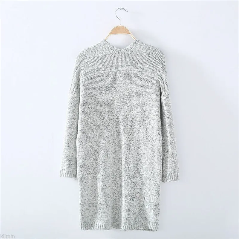 Новинка 2017 женский кардиган длинный рукав вязаный свитер верхняя одежда