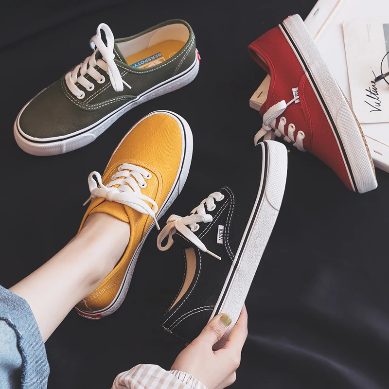 Новинка 2019 парусиновые туфли женские для скейтборда подростков весенне-летние