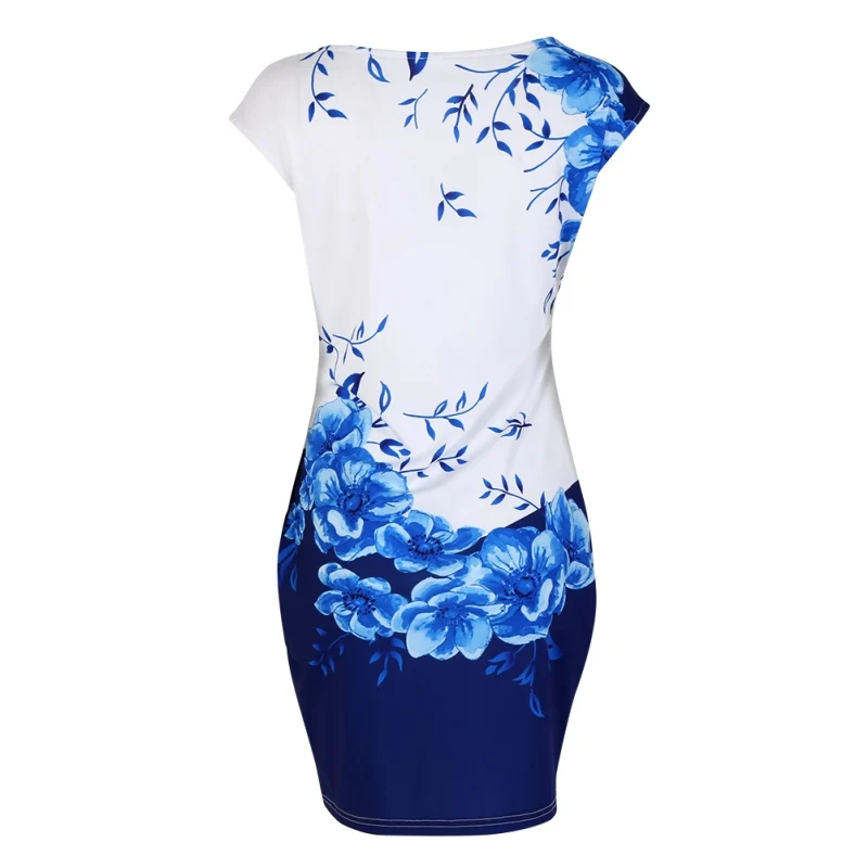 Высокое качество пикантные платье с цветочным рисунком Лето Bodycon карандаша