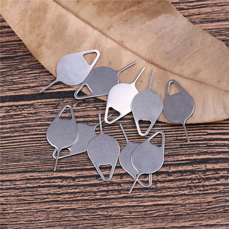 

10pcs Sim Card Tray Removal Eject Pin Key Tool Stainless Steel Needle for mobile Phone Samsung for Huawei xiaomi