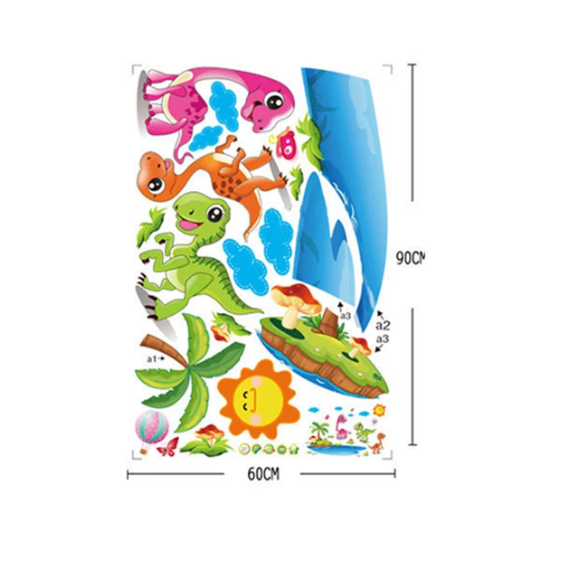 Съемные Виниловые наклейки на стену с изображением динозавра Наклейки стены для