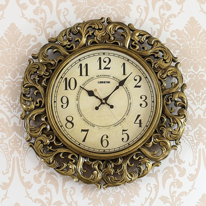 Meijswxj бесшумные настенные часы гостиная Европейский Стиль Современные Кварцевые