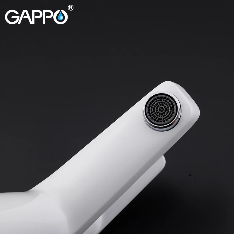Gappo white bathroom basin faucets deck mounted cold and hot water single handle Brass Home Brand Improvement | Обустройство дома