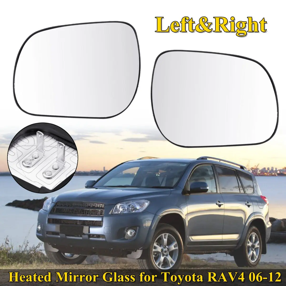 Для Toyota RAV4 2006 2007 2008 2009 2010-2013 зеркало с подогревом стекло 1 шт. левое или правое электрическое зеркало заднего вида боковое зеркало двери