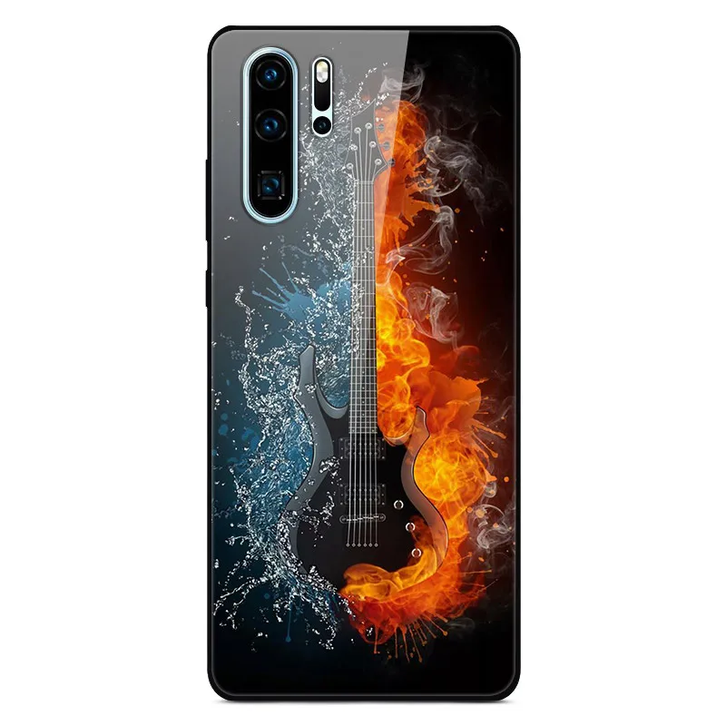 2 Чехол для huawei P30 Pro, Жесткий Чехол из закаленного стекла, силиконовая мягкая рамка, разноцветный чехол для телефона huawei P30Pro P 30 P30, чехол - Цвет: 2