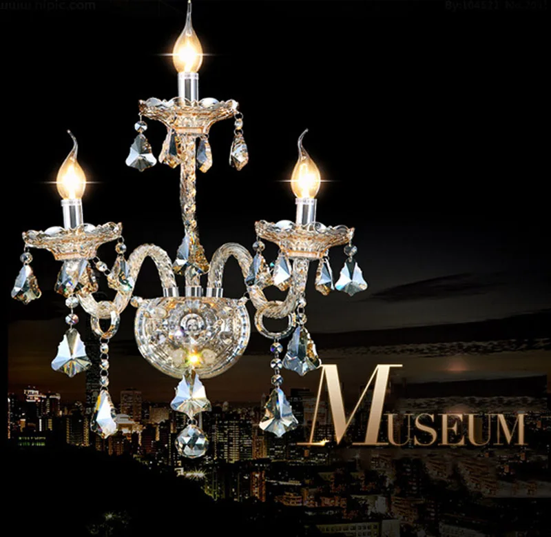 

Crystal wall lamp modern simple living room bedroom wall lamps bedside lamp aisle wall lighting European wall led lights