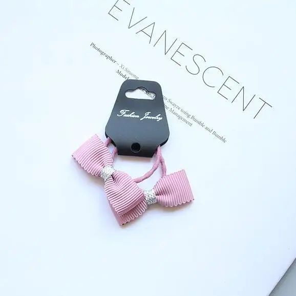 Hair Bands NO.6 Комплект из 2 предметов, милый крошечный тканевый бант для волос, заколки для волос, заколки для маленьких девочек HC101 - Цвет: Hair Bands NO.6