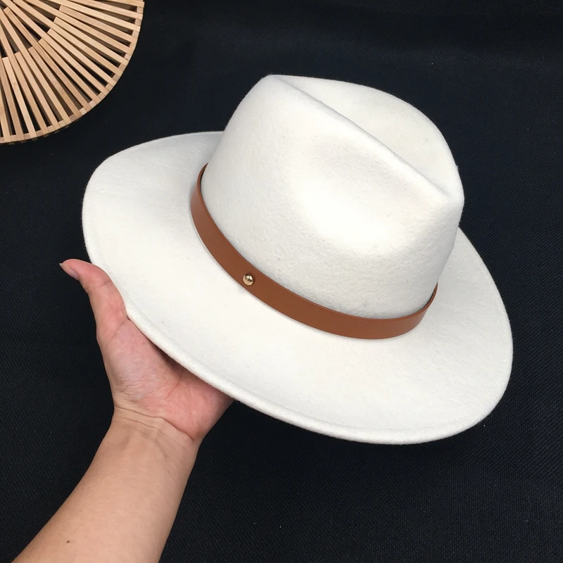 panama  with new winter web celebrity panama cat   paragraph white wool felt hat  of French style restoring ancient ways Fedoras