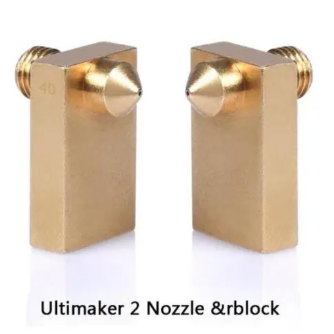 1 шт. Новый 3D принтер аксессуар Ultimaker 2 UM2 Медь сопла + heaterblock 0.2/0.3/0.4/0.5 мм Насадка для