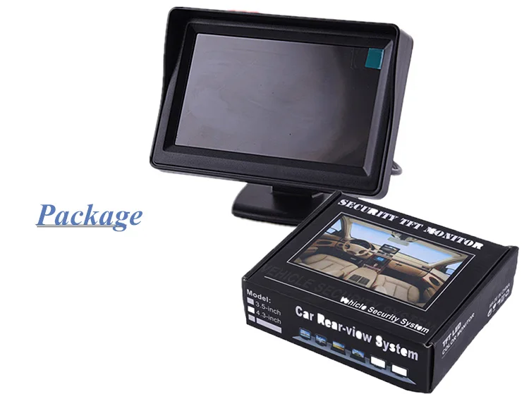 4,3 дюймовый TFT lcd Автомобильный монитор для камеры заднего вида