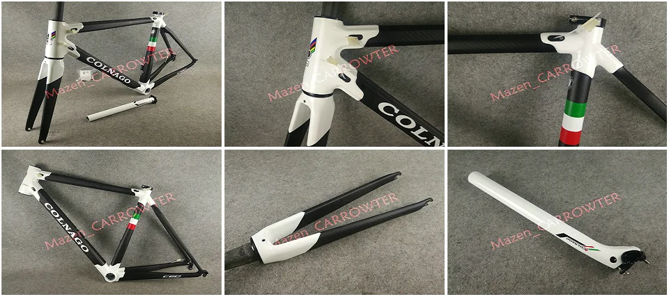 3 к матовый черный белый Colnago C60 карбоновая рама+ руль+ седло+ клетки для бутылок+ 50 мм карбоновый набор колес с NOVATEC A271 ступицы