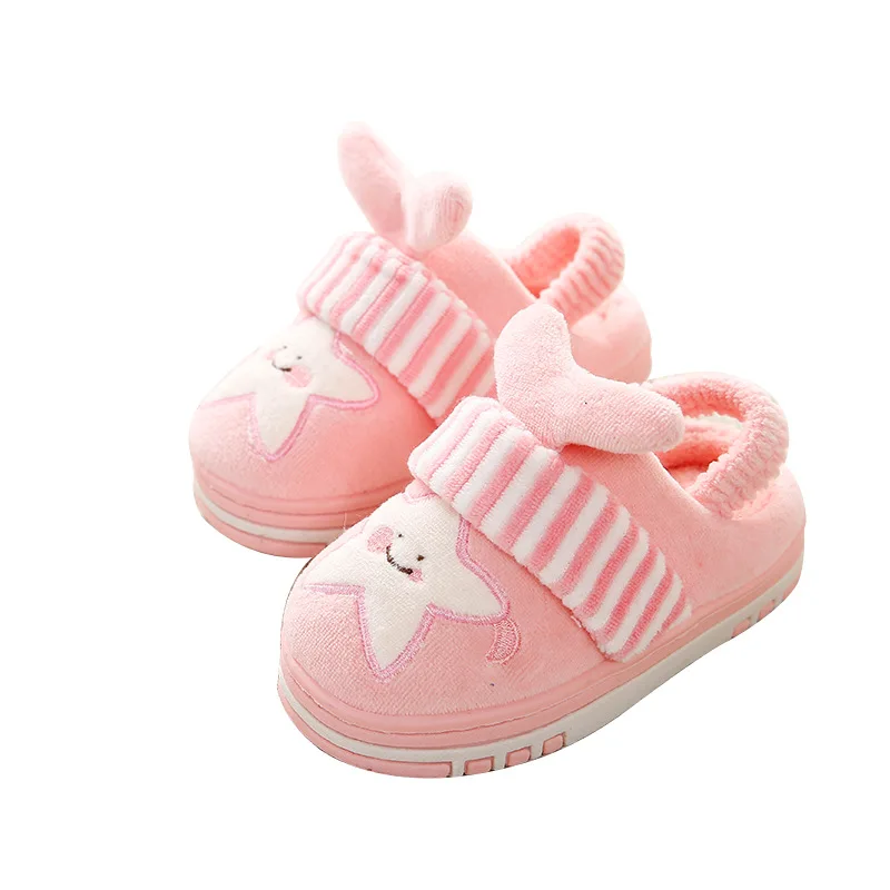 Детская домашняя обувь для девочек хлопковые тапочки зимние детские домашние