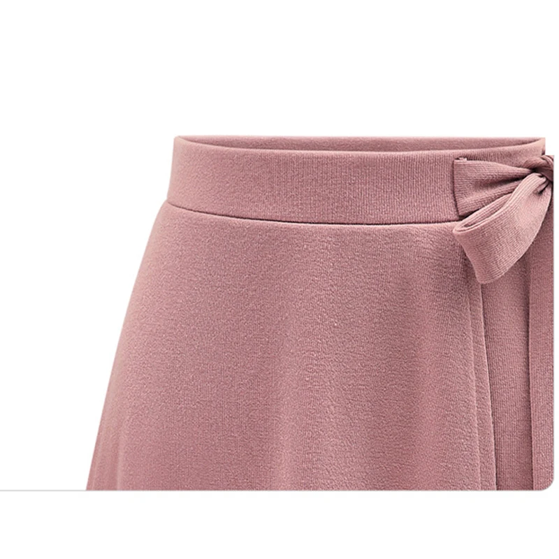 

2021 Trendy Sashes Skirts Natural Color A-line Skirts High Waist Empire Irregular Summer Skirt Womens Plus Size 6XL Wild Skirt