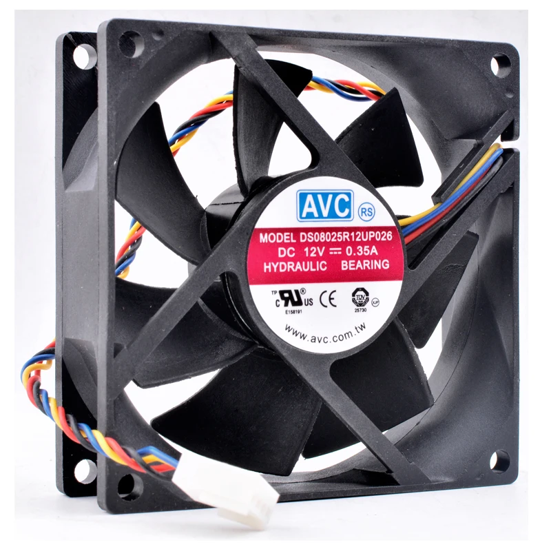

Original DS08025R12U 8025 8cm 80mm fan 80x80x25mm 12V 0.35A computer chassis CPU temperature control cooling fan