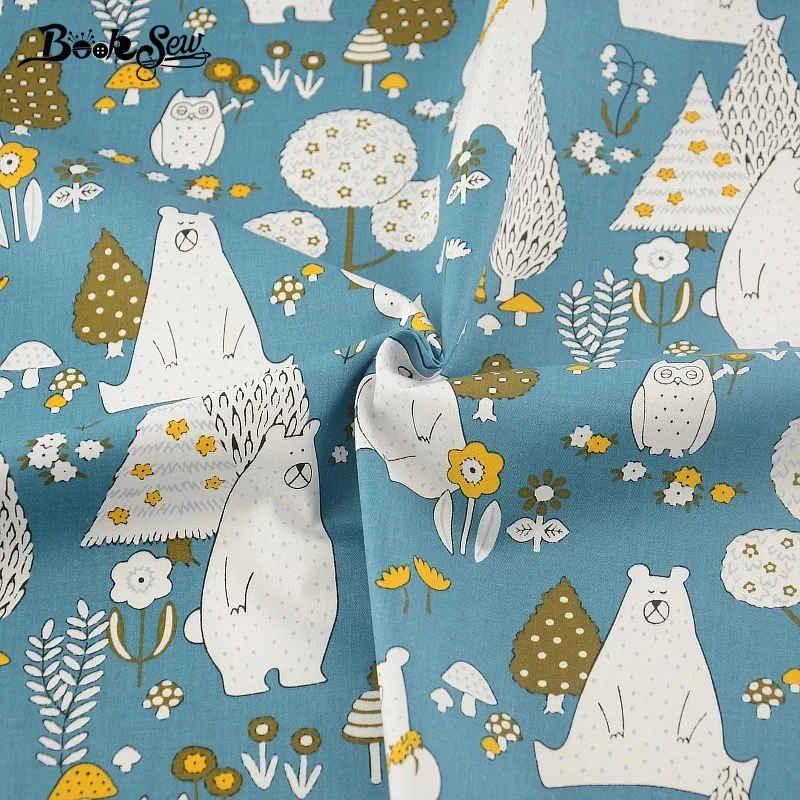 Booksew хлопок саржевая ткань 6 шт./лот 40 см x 50 см животный дизайн домашний текстиль стеганое постельное белье DIY Детские Поделки кукла Tecido Tissu - Цвет: 50cmx160cm