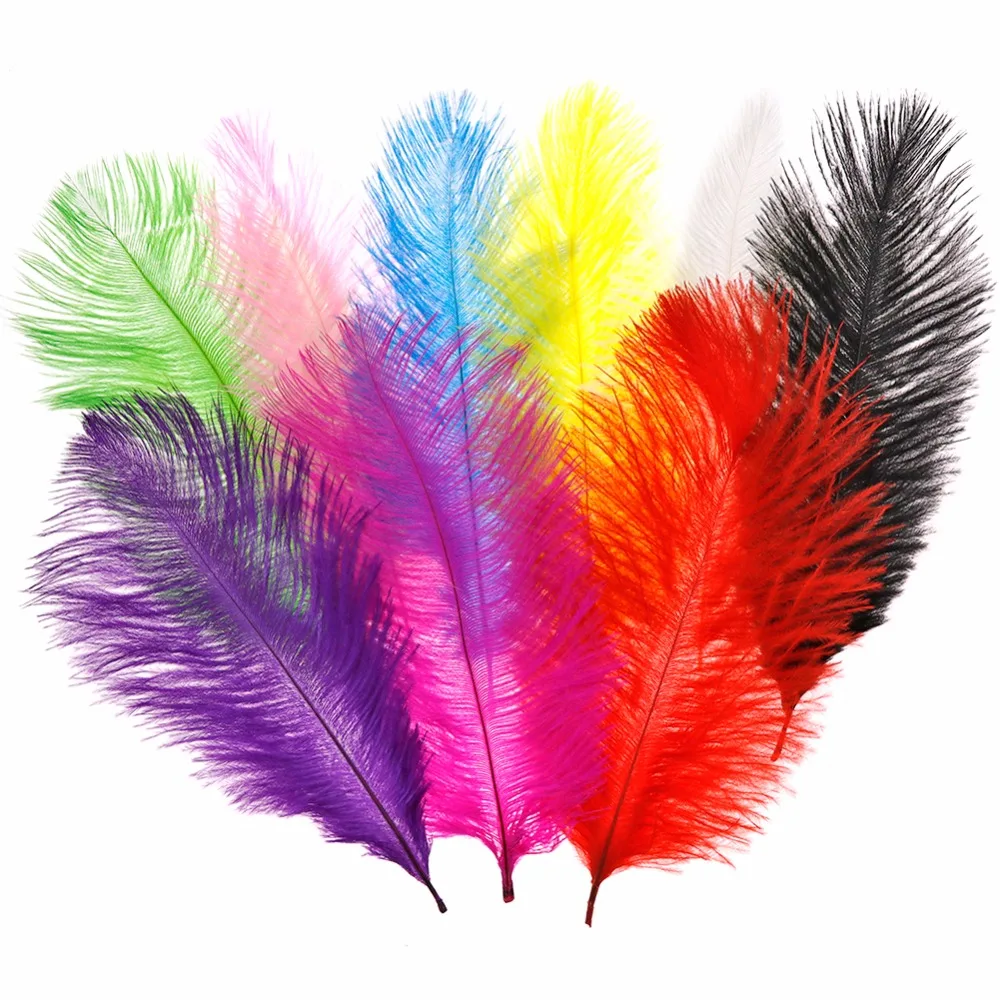 100 штук упак. красивые натуральные перья страуса красочные украшения для