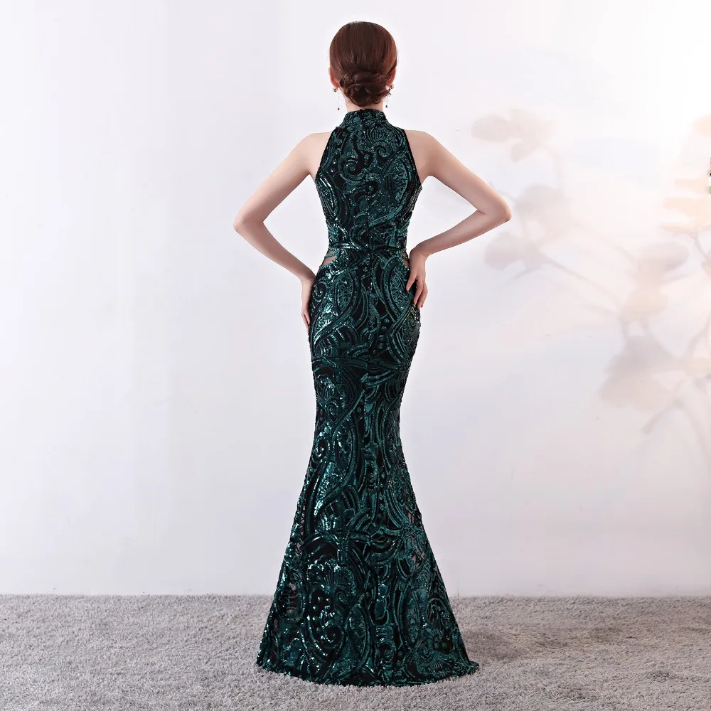 Vestidos Verano Лето г. блесток платье для женщин Элегантный пикантный облегающий для свадьбы Вечернее Макси Черное золото роковой