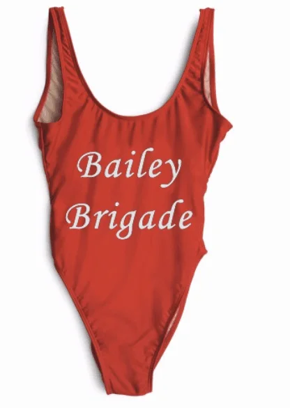 

"Bailey Brigade" Women Bodysuit one piece suit high cut swimwear beachwear jumpsuit bathing suit sexy monokini rompers