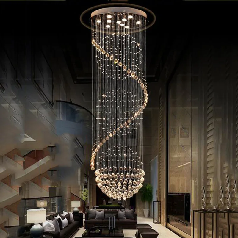 

Long crystal chandelier lighting lustres lampadari modern stage chandelier LED light, clear crystal lighting fixtures Fedex UPS