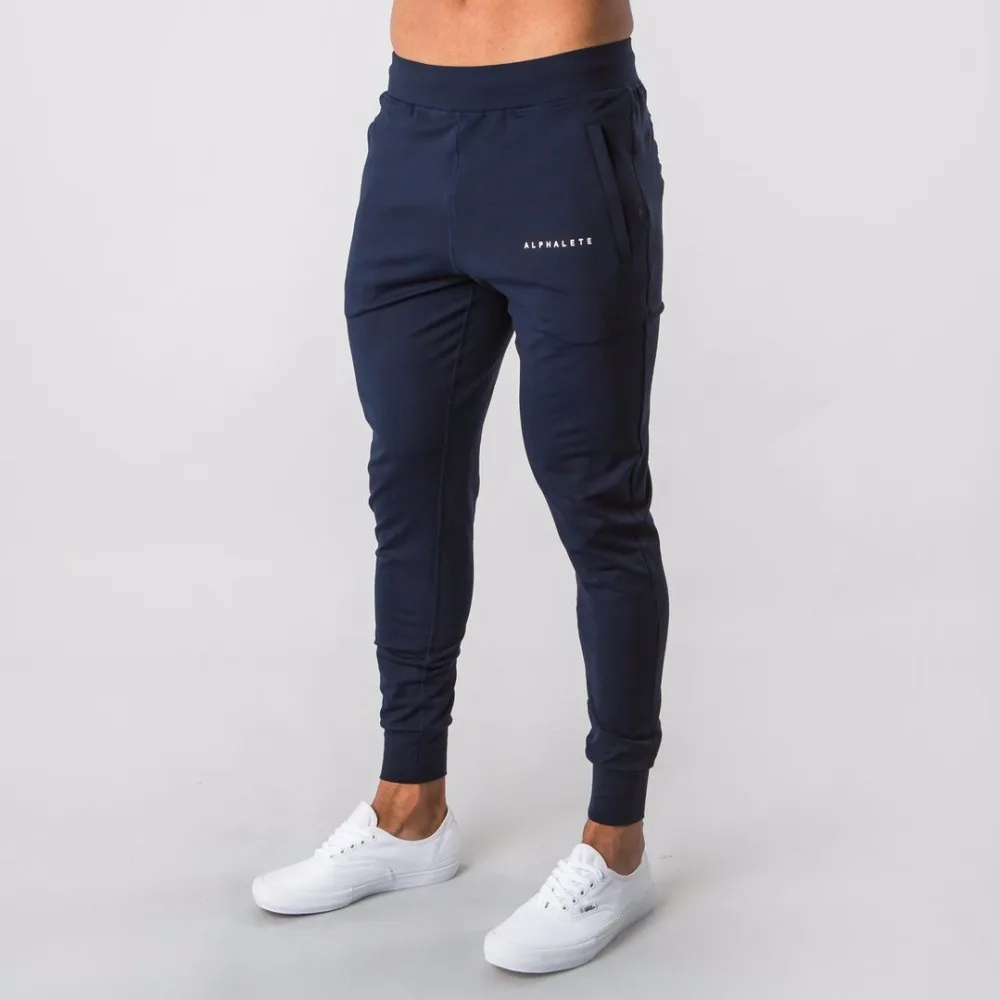 ALPHALETE, стиль, мужские Брендовые спортивные штаны для бега, мужские спортивные штаны для тренировок, фитнеса, хлопковые брюки, мужские повседневные Модные обтягивающие спортивные штаны