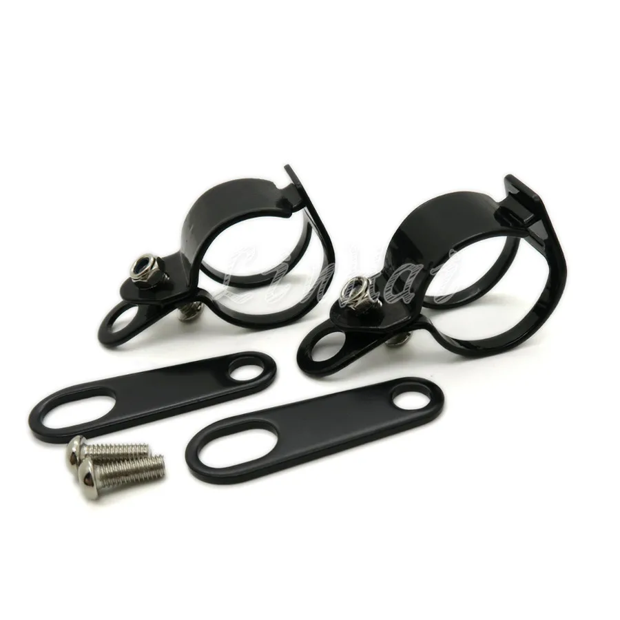 Мотоциклетные черные передние и задние поворотные сигналы держатель вилки