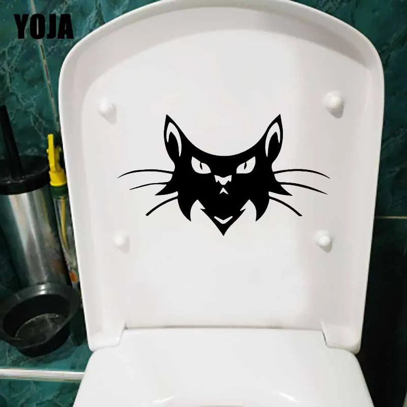 YOJA 24.3X14CM наклейка для сиденья унитаза собак и котов Спальня внутренние настенные